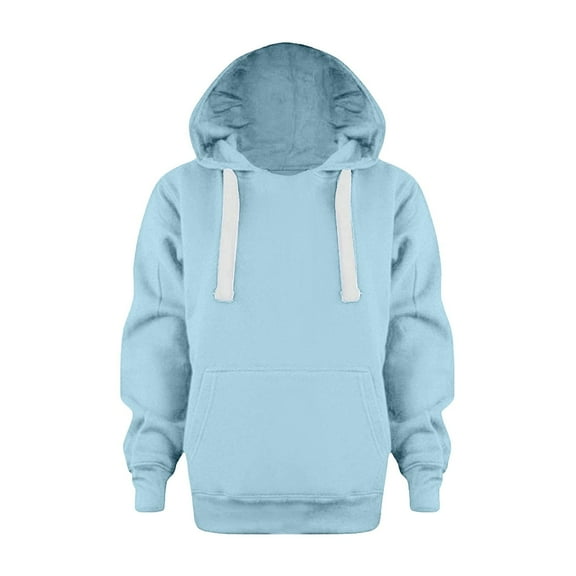 LIUYUNNN Kids Girls Hoodies Pullover Sky Blue Hooded Long Sleeve Hooded Sweatshirt Top Fall Clothes Girl Clothes 9-10 Years Boys Girls Fall Outfits