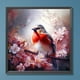 thumbnail image 1 of Cuadros Decorativos 5D bricolaje ronda completa taladro diamante pintura Sakura pájaro decoración del hogar (HQ013) Wdftyju de costura negro 4 estilos, 1 of 1
