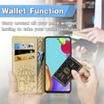 thumbnail image 5 of case for Samsung Galaxy A72 5G Cartoon Girl Wallet Case,Cat Dog Style Flip Phone Cover with Card Holder Wrist Strap & Screen Protector Kickstand PU Leather Cases for Samsung Galaxy A72 4G MG Gold, 5 of 16
