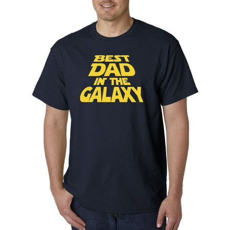 Trendy USA 715 - Unisex T-Shirt Best Dad in The Galaxy Star Wars Opening Crawl XL