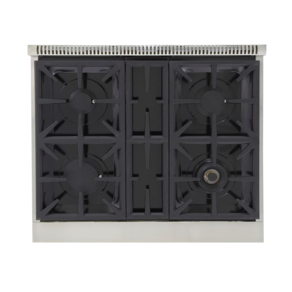 Pemberly Row 30" Propane Gas Range Top in Steel with Tuxedo Black Knobs