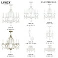thumbnail image 3 of Livex Lighting Chesterfield Chandelier in Antique White, 3 of 8