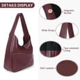 thumbnail image 3 of LinYooLi Faux Leather Tote Bag Women Shoulder Bag College Tote Leather Hobo Handbag Work Tote Bag Purse, 3 of 6