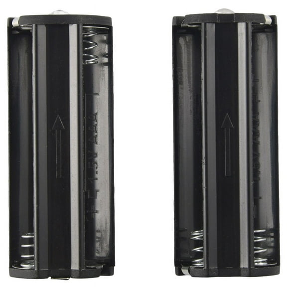 2Pcs Black Battery Holder for 3 x 1.5V AAA Batteries Flashlight Torch ma2954