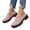 Pink, variant on YOUYEDIAN Loafers for Women Fashion Slip On Round Toe Versatile Solid Color Platform Flats Casual Comfy Outdoor Shoes