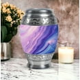 thumbnail image 2 of Purple Urn for Ashes Adult, Decorative Funeral Urn - Purple Theme Cremation & Memorial Sharing Urns for Ashes with Lid, 2 of 6