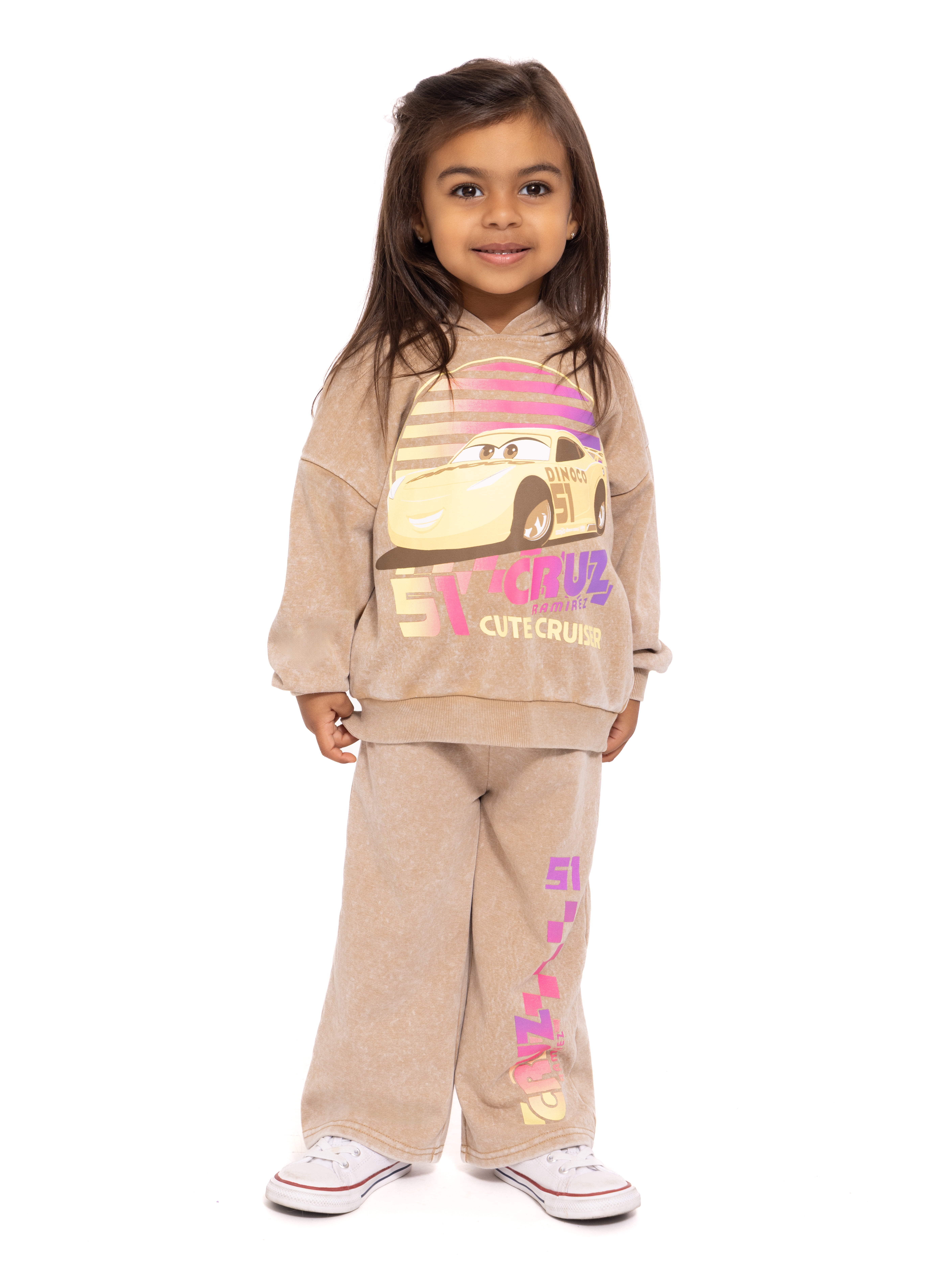 Pixar Cars 3 Toddler Girls' Graphic Hoodie and Matching Sweatpants Set, 2-Piece, Sizes 12M-5T