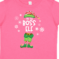 thumbnail image 4 of Inktastic Funny Christmas I'm the Boss Elf with Shoes and Hat Boys or Girls Toddler T-Shirt, 4 of 5