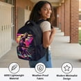 thumbnail image 6 of HUIACONG 17" Neon T-Rex Boys Backpack 4PCS Set, School Bookbag with Insulated Lunch Box Pencil Bag Water Bottle Holder, Durable Travel Bag for Age 8-14, 6 of 7