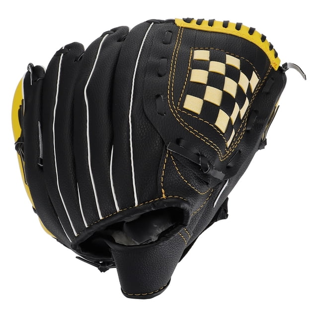 Shisuyan Non-Deformable Softball Training Glove Yellow Black 1Pack 12.5 Inches
