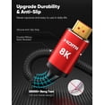 thumbnail image 4 of Cable HDMI Snowkids 8K HDMI 2.1 de 3 m, paquete de 2 unidades, certificado de 48 Gbps, 4 of 9