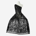 thumbnail image 2 of Zelouf Coco Sequence Embroidery  , Sewing, DIY, Crafts Fabric by the Yard, Black, 1 Yard, 2 of 2