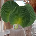 thumbnail image 4 of Decoración de hojas verdes artificiales, arreglo floral, suministro de hojas artificiales realistas, decoración artesanal, 4 of 6