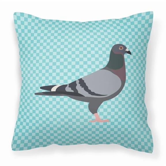 Carolines Treasures BB8125PW1818 Racing Pigeon Blue Check Fabric Decorative Pillow, 18 x 18 in.