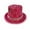 Hot Pink, variant on Glitter Top Hat Performance Party Tuxedo Hat With Trim Magician Butler Gentleman Accessory Silver