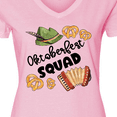 thumbnail image 4 of Inktastic Oktoberfest Squad Hat, Accordion, Pretzels Women's V-Neck T-Shirt, 4 of 5