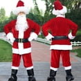 thumbnail image 1 of Disfraz de Papá Noel navideño con barba para hombre, disfraz de Papá Noel para cosplay, disfraz de Navidad para hombre y adulto, 1 of 5