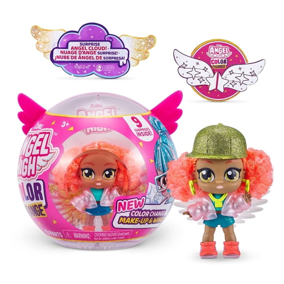 Muñeca Angel High ZURU Series 2 Zandella con 9 sorpresas y cambio de color