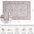 thumbnail image 2 of Softlife Elegant Boho Low Pile Rug Ultra Non-Slip Machine Washable Easy to Clean,6'x9',Beige, 2 of 8