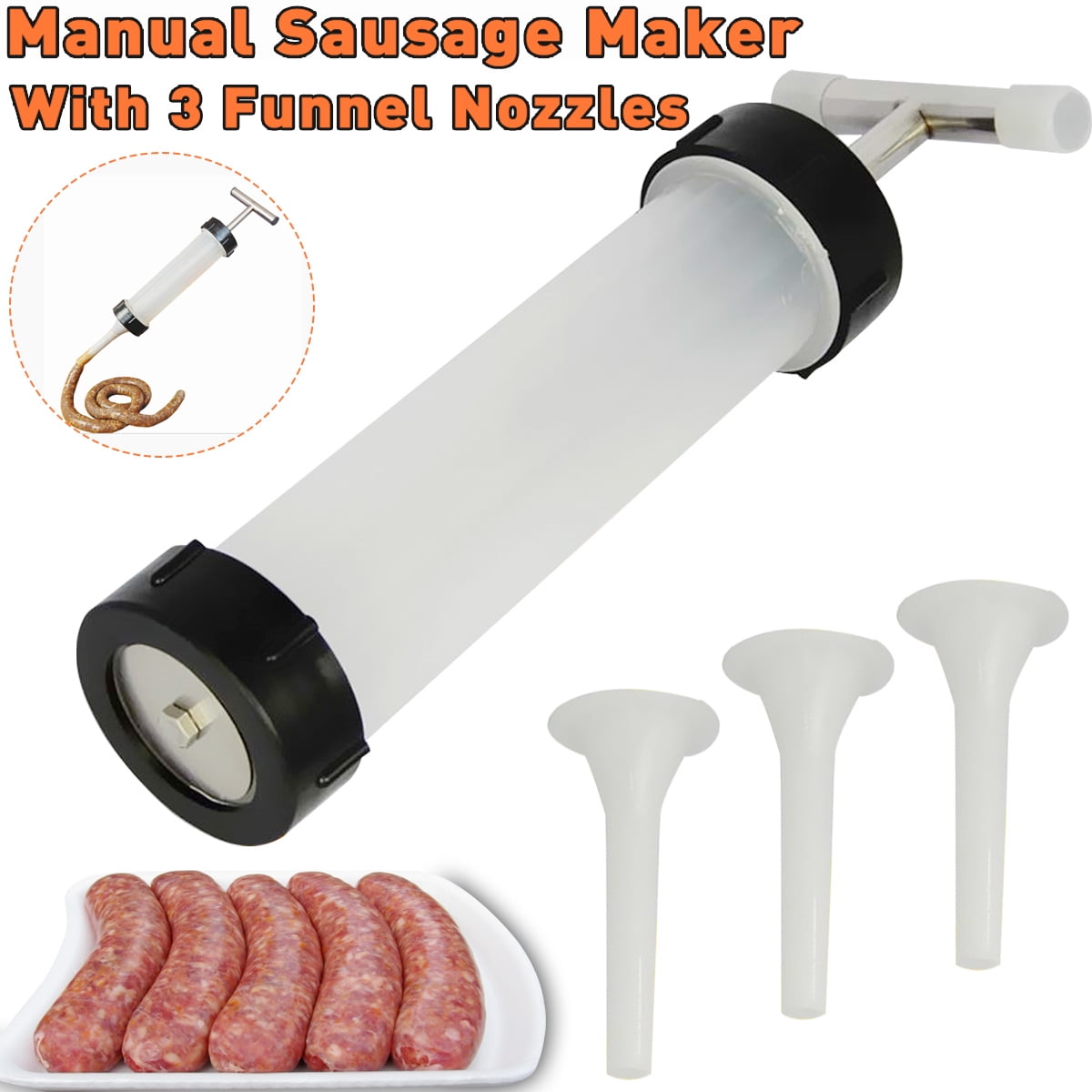 Manual Sausage Stuffer Machine Meat Filler Hand Operated Sausage Salami