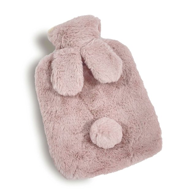 Bolsa de agua caliente de peluche de conejo para hombres y mujeres, bolsa de agua caliente de 1000 ml para otoño/invierno