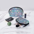 thumbnail image 5 of YFYANG 2 Piece Women's Portable Makeup Bags, Dreamy Vintage Snowflake Clutch Travel Toilet Bags Cosmetic Organizer, 5 of 7