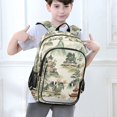 thumbnail image 6 of FORMRS Unisex School Backpack 17" Student Travel Bag with Laptop Compartment, Green Mountain Pattern, 6 of 7