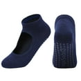 thumbnail image 1 of Blue Socks Ladies' Solid Color Backless Grip Socks Yoga Ankle Sports Socks Ladies' Anti Slip Slippers Socks, 1 of 2