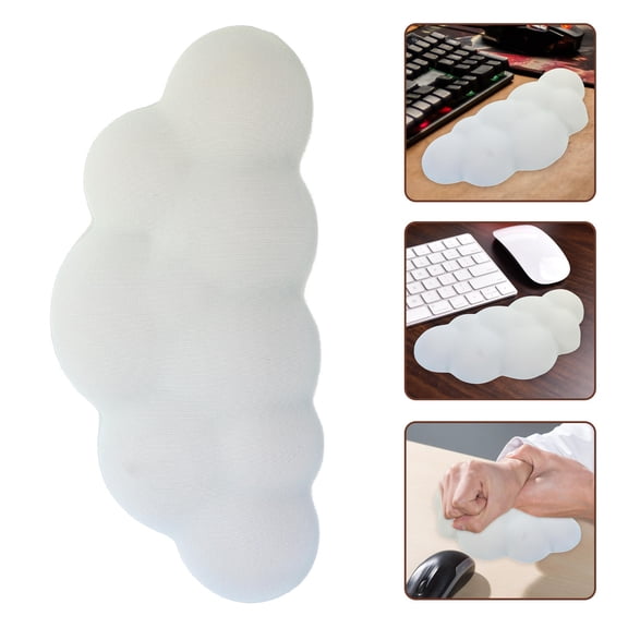Niceauty White Non Skid Wrist Support Pad for Keyboard and Mouse Office Accessories
