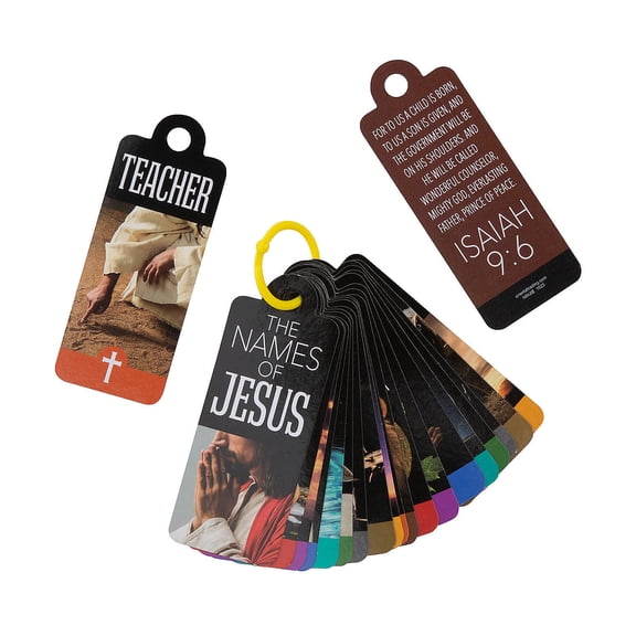 Names of Jesus Cards on Ring - 12 Pieces