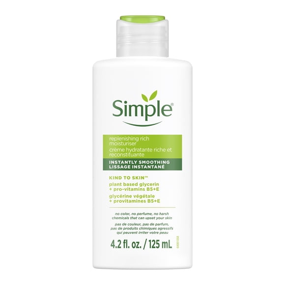 Hidratante facial Simple Replenishing Rich para piel sensible 125 ml
