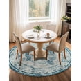 thumbnail image 7 of Unique Loom Sofia Collection Area Rug - Salle Garnier (8' Round Blue/Ivory), 7 of 7