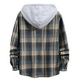 thumbnail image 3 of Camisas Para Hombres Tops Blusas Camisa Sherpa Plaid Sudadera Con Capucha Manga Larga Abotonado Casual Top Retro Cordón Color Block Túnica Odeerbi ODB140984, 3 of 4