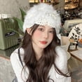 thumbnail image 6 of SikaFu Winter Warm Hat Hair Rabbit Plush Baotou Hats Versatile Anti -Cold And Winter Wool Knitted Wool Wool Pot Cap, 6 of 9