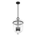 thumbnail image 5 of Hunter - Belltown 4-light Natural Black Iron, Medium Size Pendant Light, Dimmable, Transitional Style, Urn Shaped, for Bedrooms, Dining, Living Rooms - 19313, 5 of 8
