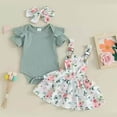 thumbnail image 2 of Toddler Girl Summer Outfits Cami Tops + Plaid Print Wide Leg Pants 2 Pcs Infant Girl Clothes Set Girls Summer Set 0-24 Months,6-12 Months, 2 of 7