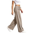 thumbnail image 3 of GigrtiJin Womens Wide Leg Pants Workout Casual Baggy Pants High Waisted Drawstring Joggers Hiking Pants with Pockets, 3 of 8