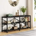 thumbnail image 4 of Tribesigns 70.9" Extra Long Console Table, 3-Tier Modern Wood Sofa Table for Living Room, Black, 4 of 5