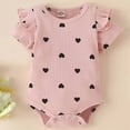 thumbnail image 7 of NOLDARES Infant Newborn Baby Girl Clothes Baby Girl Outfits Long Sleeve Snap Romper Pant Sets with Headband(Pink,3-6 M), 7 of 7