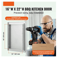 thumbnail image 4 of BBQ Access Door 16x22 Inch, Stainless Steel Outdoor Kitchen Door, Flush Mount BBQ Island Door with Handle, Vertical Cabinet Door for Grilling Station, 4 of 6