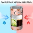 thumbnail image 2 of 20oz Coffee Tumblers Pink Halloween Ghosts Bats and Pumpkins Stainless Steel Vacuum Insulated Travel Tumbler Coffee Cups Mug with Lid and Straw with Cleaning Brush for Cold & Hot Drinks, 2 of 5