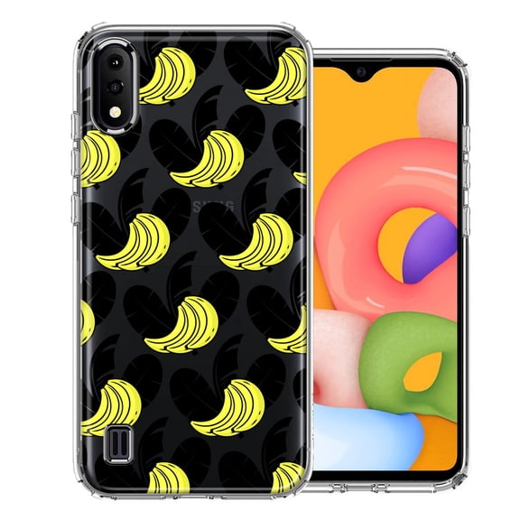 MUNDAZE For Samsung Galaxy A01 Tropical Bananas Design Double Layer Phone Case Cover