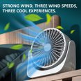 thumbnail image 3 of USB Desk Fan, Mini Fan Portable, 3 Speeds Desktop Table Cooling Fan, Plug in Power Fan, Rotation Strong Wind, Quiet Personal Small Fan for Home Desktop Office Travel Bedroom, 3 of 7