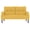 Yellow 03, variant on 47" Small Loveseat Sofa Couch for Small Spaces,Corduroy Upholstered 2-Seater Love Seats for Apartment, Bedroom,Office,Green