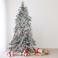 thumbnail image 6 of Northlight 7.5' Prelit Artificial Christmas Tree Flocked Dunton Spruce Slim - Multi-Color Lights, 6 of 8