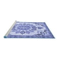 thumbnail image 2 of Ahgly Company Machine Washable Indoor Rectangle Medallion Blue Traditional Area Rugs, 8' x 10', 2 of 4