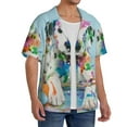 thumbnail image 2 of Logiee A Funny Little Dalmatian Puppy Print Men's Button Down Shirts Short Sleeve, Summer Beach Shirts,Vacation Wedding Shirts,Men's Casual Button-Down Shirts with Pocket-3X-Large, 2 of 5