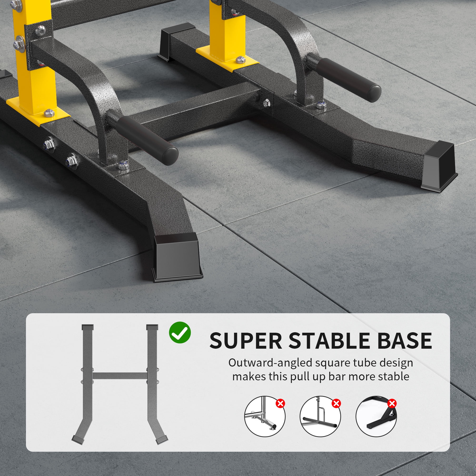 SogesPower Power Tower Dip Station Pull up Bar Stand with Adjustable Height, Multifuctional Training Equipment for Home Gym
