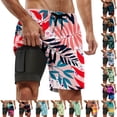 thumbnail image 2 of Kcolen Mens Swim Trunks 7 Inch,Mens Swim Trunks With Liner,Quick Dry Board Shorts with Pockets Summer Beach Shorts for Men, 2 of 6
