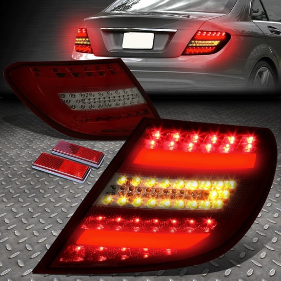 Nuvision LED Tube Bar Tail Light Rear Brake Lamps for 08-11 Mercedes Benz C-Class W204